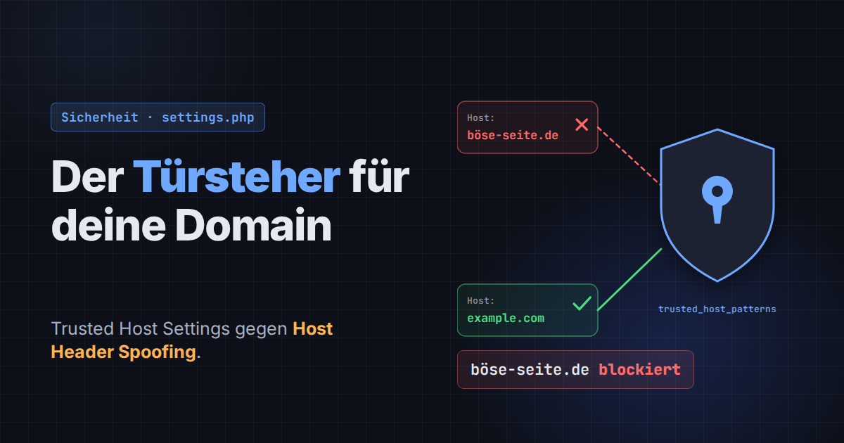 Schild mit Schlüsselloch lässt die Anfrage von example.com durch und blockiert böse-seite.de.